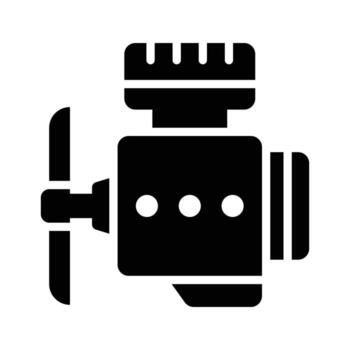 Engine block icon for mechanic, automotive, and vehicle repair usage. vector
