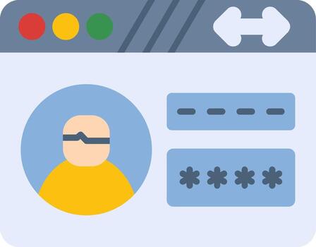 Log In Account vector