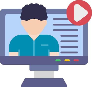 conferencia sesión en línea vector