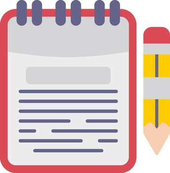 cuaderno escritura libro vector