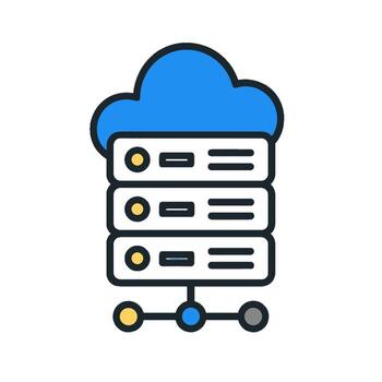 nube servidor red datos centrar hospedaje vector