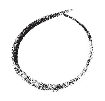 Hand-drawn grunge teardrop frame. Abstract black shape with a rough charcoal or crayon texture. vector