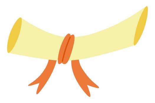 colored scroll with ribbon vector