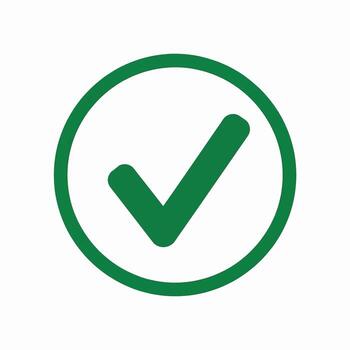 Green Check Mark In A Circle A Symbol Of Approval Confirmation Or Agreement Indicating Success Or Completion Of A Task Or Goal vector