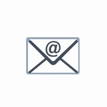 Digital Communication Through Electronic Mail and the Significance of the At Symbol in Email Addresses vector