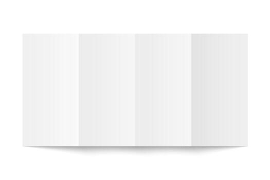 Blank folded brochure template vector