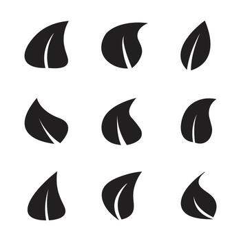 Green Leaf Pattern Vectors Set
