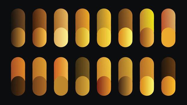 Gold and Brown Gradient Abstract Geometric Design on a Black Background vector