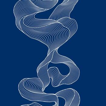 Seamless abstract wave pattern. Abstract background with linear curls. vector