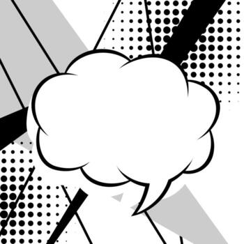 Background with speech bubble. Decorative abstract card in pop style. vector