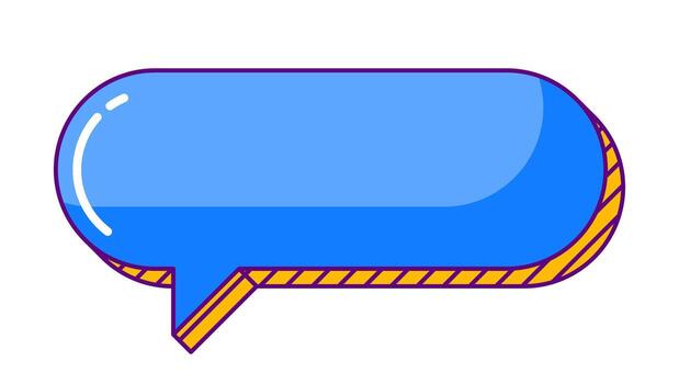 Speech bubble in line-art style. Decorative background. vector