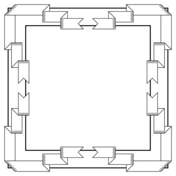 Frame with ribbons. Decorative abstract background. vector