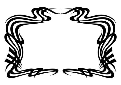 Frame in art nouveau retro style. Decorative geometric element. vector