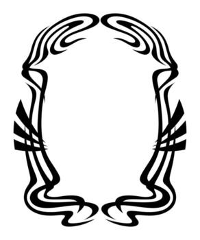Frame in art-nouveau style. Decorative geometric element. vector