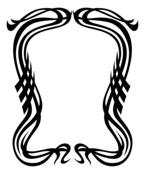 marco en retro Arte Nouveau estilo. decorativo geométrico elemento. vector