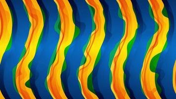 azul e amarelo gradiente ondulado animado fundo. 4k movimento gráfico elementos. video