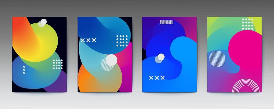 resumen degradado formas cubre diseños conjunto para presentación antecedentes modelo vector