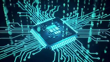 Alto tecnologia o circuito borda Projeto para ai máquina Aprendendo e neural redes video