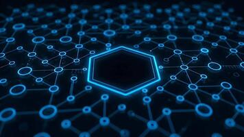 modern digital nätverk illustration trogen förbindelse knutpunkter för teknologi och vetenskap begrepp video