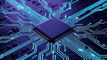 processador lasca em o circuito borda Alto tecnologia Informática componente video