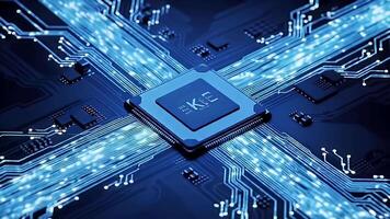 moderno computador lasca avançado tecnologia dados em processamento circuitos video
