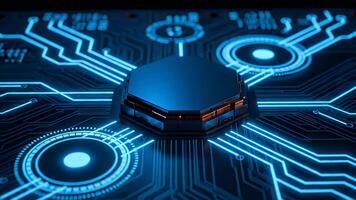 Avancerad processor på krets styrelse skärande kant teknologi för ai maskin inlärning och hög prestanda datoranvändning video