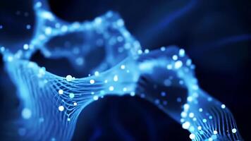 astratto blu Rete dati flusso visualizzazione per tecnologia e innovazione concetti video
