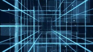 Futuristic Technology Grid Abstract Digital Network Background with Glowing Lines video