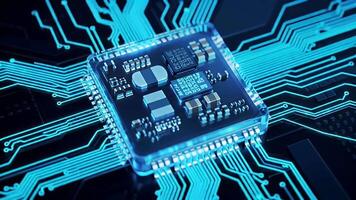 microchip placa mãe tecnologia tecnologia Engenharia moderno eletrônico componentes para computador e Inovativa isto soluções dados em processamento artificial inteligência video