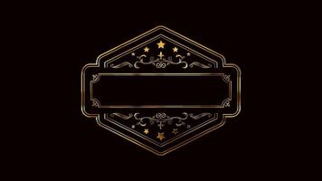 golden label for text alpha channel background video