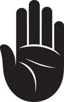 mano gesto icono silueta diseño vector