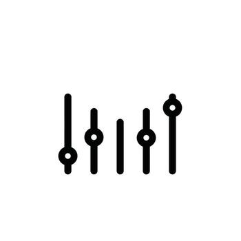 Equalizer Settings Adjustment Icon vector