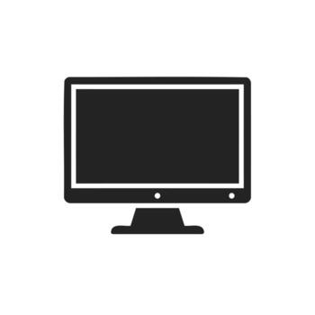 sencillo computadora monitor icono diseño vector