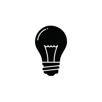 Lightbulb Icon Idea, Innovation, Solution vector