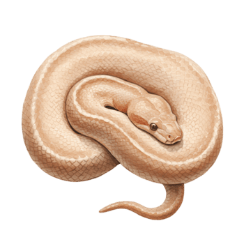 albino bola Pitão imagem, serpente réptil em transparente fundo png