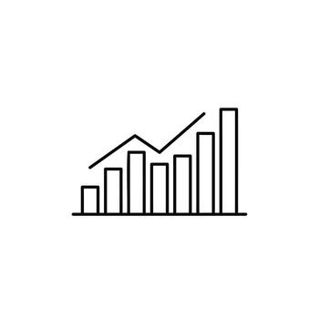 Growth Chart Upward Trend in Business Metrics vector