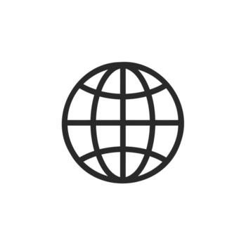 global red icono sencillo globo ilustración vector