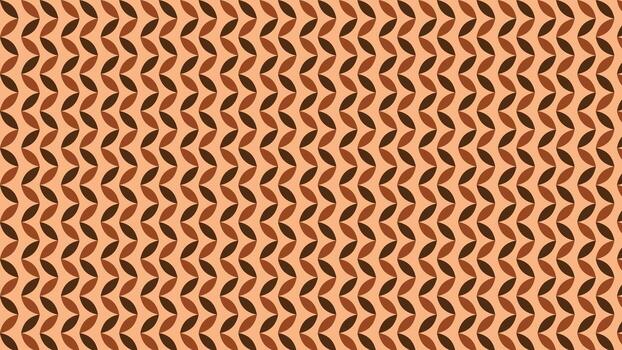 Modern abstract background featuring repeating wavy curved shapes in brown and beige, ideal for wallpapers, textile prints, digital graphics, packaging and creative projects vector