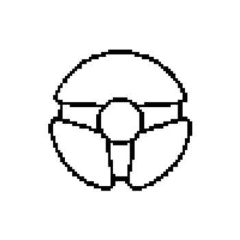 pixelado flor ilustración resumen representación de naturaleza con retro juego de azar estilo minimalista diseño vector