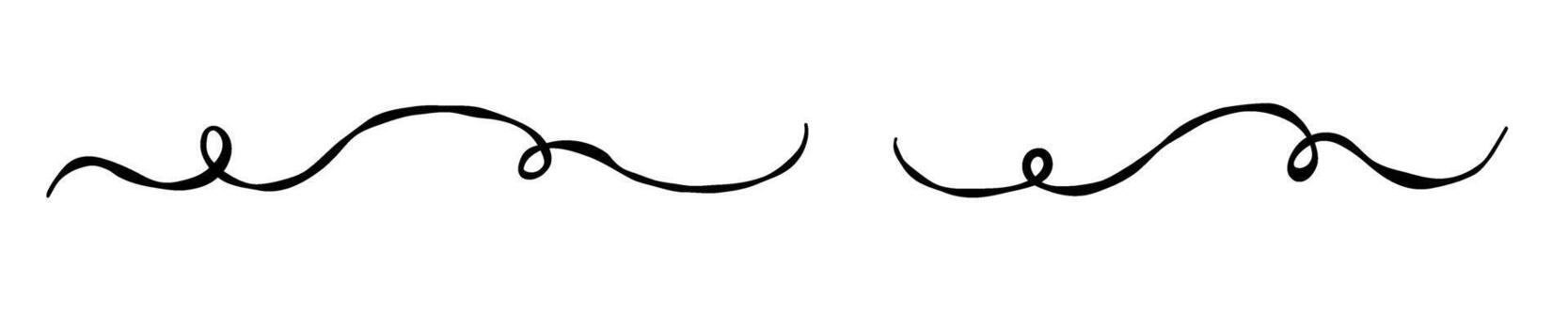 Corrugated Waves. Openwork Line textured doodle. Wavy vignette ornament pattern. Scribble hand-drawn. vector