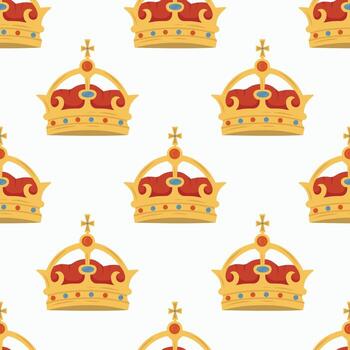 A repeating pattern with crowns. Texture for fabrics. background. illustration vector