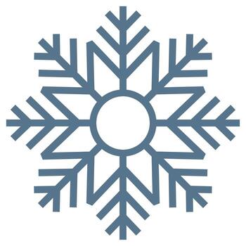 Simple snowflake icon isolated on white background. vector