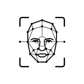 Face Recognition Technology Facial Authentication Biometric Identification Security System Modern Digital Future vector