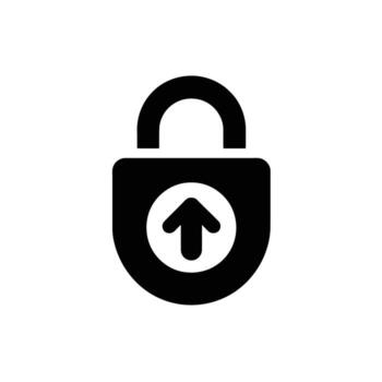 Secure Upload Icon Symbolizing Data Protection and Safe File Transfer Process vector