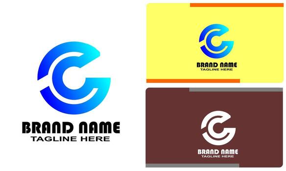 Dynamic Gradient Circle Abstract Logo Design vector