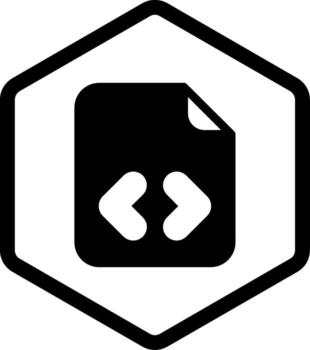 File Code Glyph Style Icon Design vector