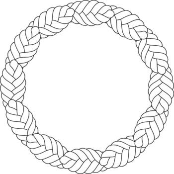 circular outline challah frame with copy space for text or design vector