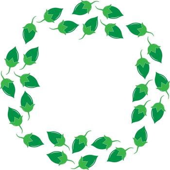 round jojoba frame with copy space for text or design vector