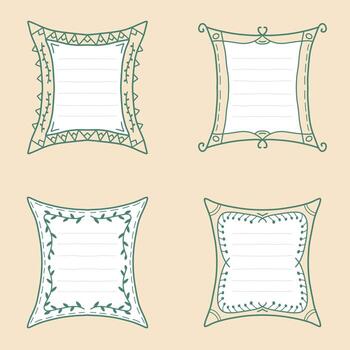 Decorative frames with blank spaces vector