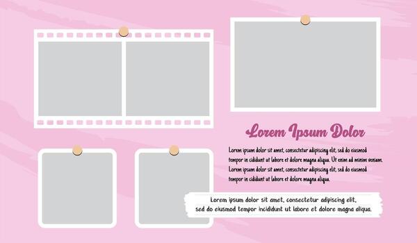 marco imagen resumen foto marcos y digital foto pared modelo vector